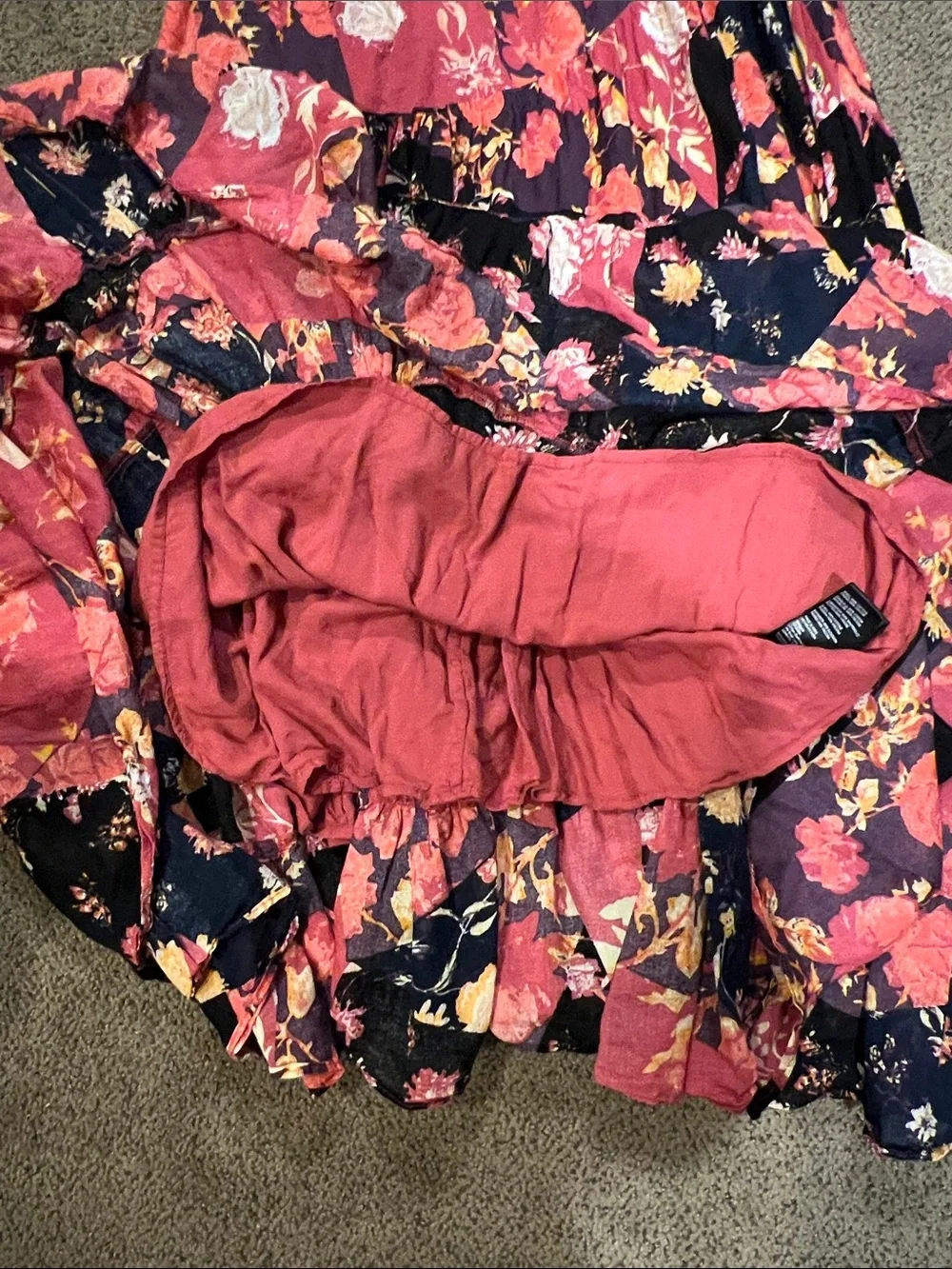 Free People Sun-drenched floral patchwork summer dress medium